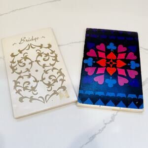 Vintage Bridge Score Pads – Mid-Century Graphic Covers (Set of 2)